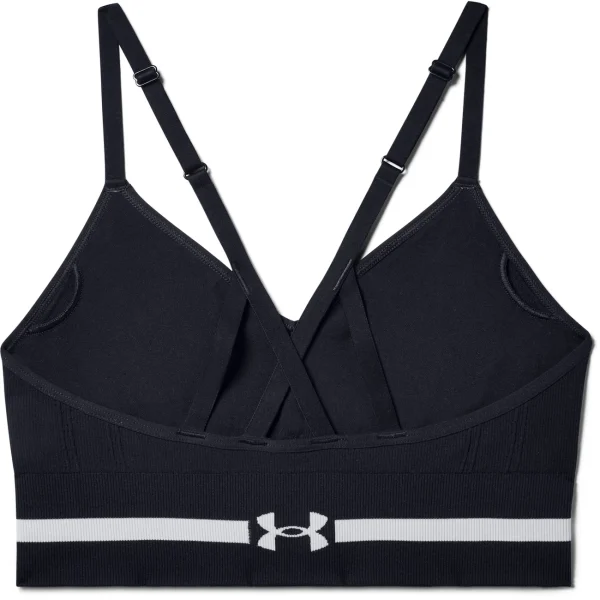 vente en ligne Sortie 🔥 Fitness Femme Under Armour Brassière Femme Under Armour De Sport Seamless Low Long NOIR 🛒 1