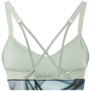 grossiste en ligne Promo 🎉 Fitness Femme Reebok Brassière Femme Reebok Lux Strappy Sports Liquid Abyss Print VERT 🎉 12