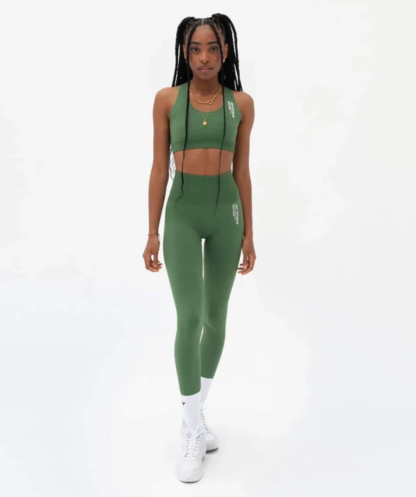 vente en ligne pas cher Top 10 ✨ Fitness Femme Joy Studio Brassière Seamless Super Strong – Dune VERT 🎉 5