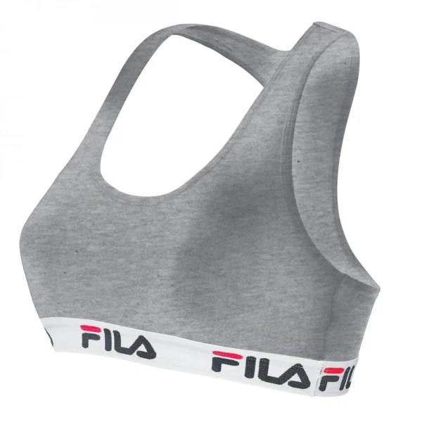 Top 10 🎁 Mode- Lifestyle Femme Fila Brassiere Coton Femme Fila GRIS 🧨 prix de gros 3