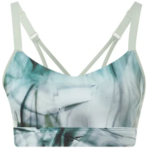 grossiste en ligne Promo 🎉 Fitness Femme Reebok Brassière Femme Reebok Lux Strappy Sports Liquid Abyss Print VERT 🎉 10