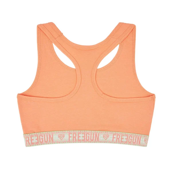 Meilleur prix 🎉 Mode- Lifestyle Femme Freegun Brassière Orange À Motifs Femme Freegun Bio20 ORANGE 😀 acheter en ligne 5