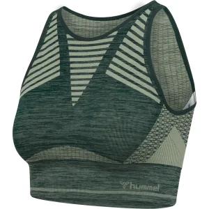 Promo ✔️ Fitness Femme Hummel Brassière De Sport Femme Hummel Hmlluna Seamless VERT 🥰 Satisfait ou Remboursé 10