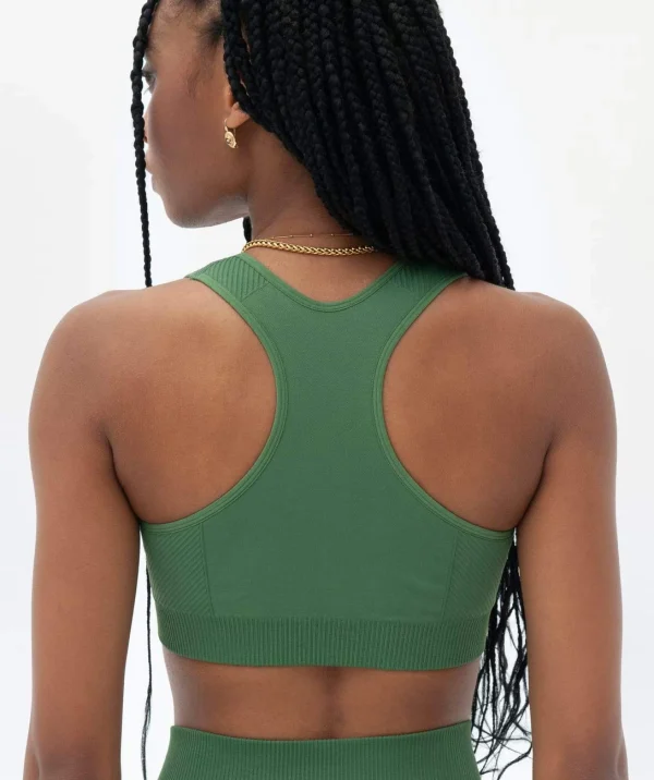 vente en ligne pas cher Top 10 ✨ Fitness Femme Joy Studio Brassière Seamless Super Strong – Dune VERT 🎉 3