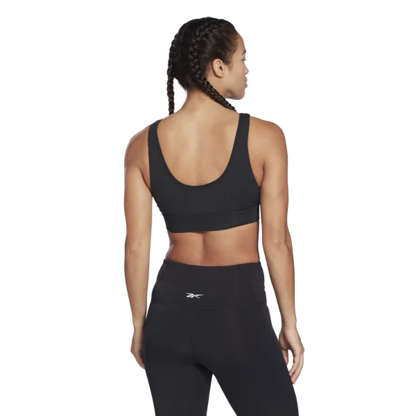 Vente flash 🤩 Fitness Femme Reebok Brassière Femme Reebok Studio NOIR ⭐ qualité supérieure 1