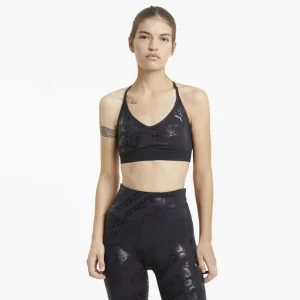 boutiqued en ligne Sortie 👏 Fitness Femme Puma Puma – Brassiere Sport Untamed – Effet Peau De Serpent – Bretelles Croisées – Noir – Femme NOIR 🤩 12