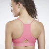 Sortie 👏 Fitness Femme Reebok Brassière Femme Reebok Grand Logo ROSE ⭐ Vente 20