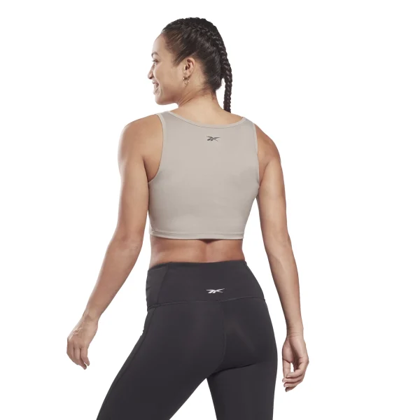 Le moins cher ❤️ Fitness Femme Reebok Débardeur Femme Reebok Studio Ruched GRIS 🧨 à prix imbattables 3