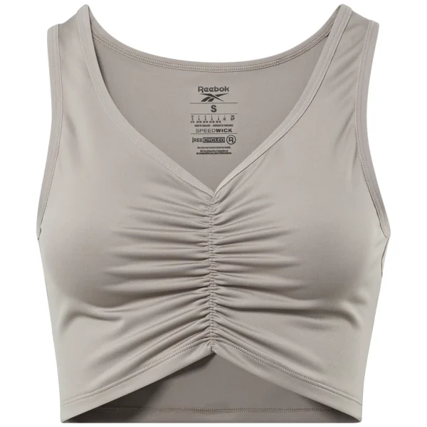 Le moins cher ❤️ Fitness Femme Reebok Débardeur Femme Reebok Studio Ruched GRIS 🧨 à prix imbattables 4