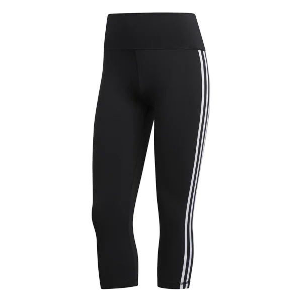 Meilleur prix 😍 Fitness Femme Adidas Collant Femme 3/4 Adidas Believe This 3-stripes NOIR ⌛ ﻿soldes 3