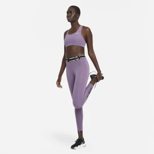 Remise 🧨 Fitness Femme Nike Brassière Femme Nike Swoosh VIOLET 🎁 achetez 18