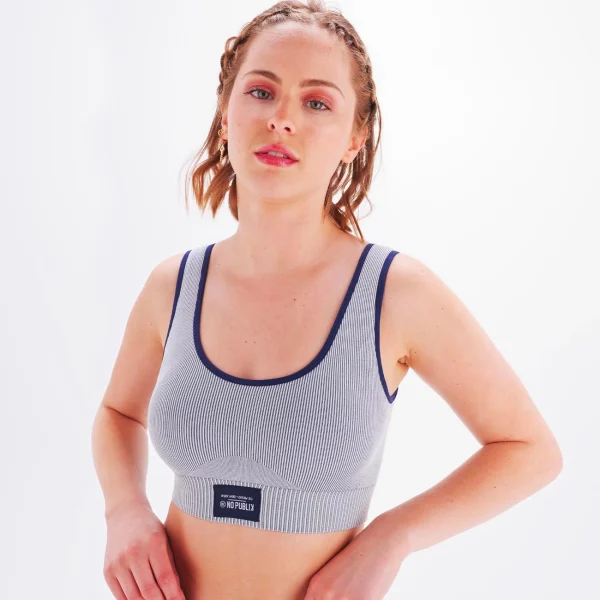 acheter en ligne Offres 🥰 Fitness Femme No Publik Brassière Sport Nala BLEU 👏 3