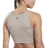 Le moins cher ❤️ Fitness Femme Reebok Débardeur Femme Reebok Studio Ruched GRIS 🧨 à prix imbattables 20