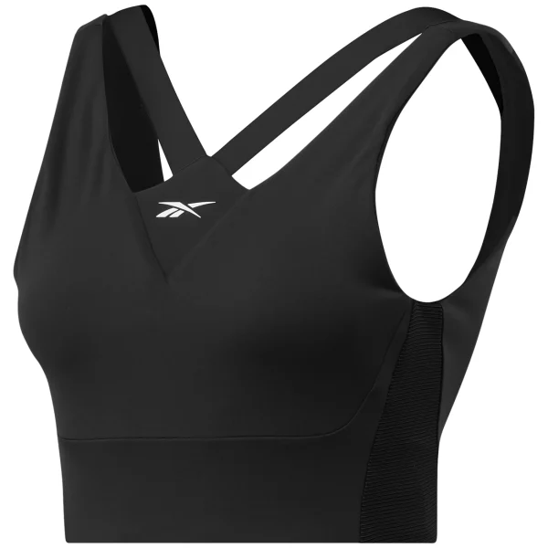 Pas Cher soldes France Acheter 🥰 Fitness Femme Reebok Brassière Femme Reebok Studio Medium-impact NOIR 🧨 1