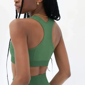 vente en ligne pas cher Top 10 ✨ Fitness Femme Joy Studio Brassière Seamless Super Strong – Dune VERT 🎉 12