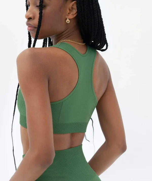 vente en ligne pas cher Top 10 ✨ Fitness Femme Joy Studio Brassière Seamless Super Strong – Dune VERT 🎉 4