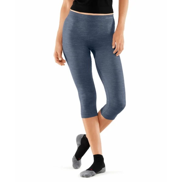 Acheter 🧨 Fitness Femme Falke Legging Femme Falke 3/4 Tights Wool-tech Light BLEU 🎉 achat pas cher 5