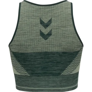 Promo ✔️ Fitness Femme Hummel Brassière De Sport Femme Hummel Hmlluna Seamless VERT 🥰 Satisfait ou Remboursé 12