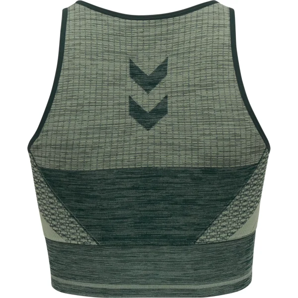 Promo ✔️ Fitness Femme Hummel Brassière De Sport Femme Hummel Hmlluna Seamless VERT 🥰 Satisfait ou Remboursé 4